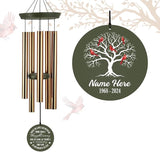 Personalized Sympathy Wind Chime, Deep Tone Custom Wind Chimes, in Memory for Loss of Loved Dad/Mom/Ones, Memorial Gifts, Decorative Wind Chimes Outdoor (Produced in USA)