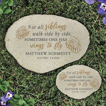 GiftsForYouNow Personalized Sibling Memorial Flat Garden Stone
