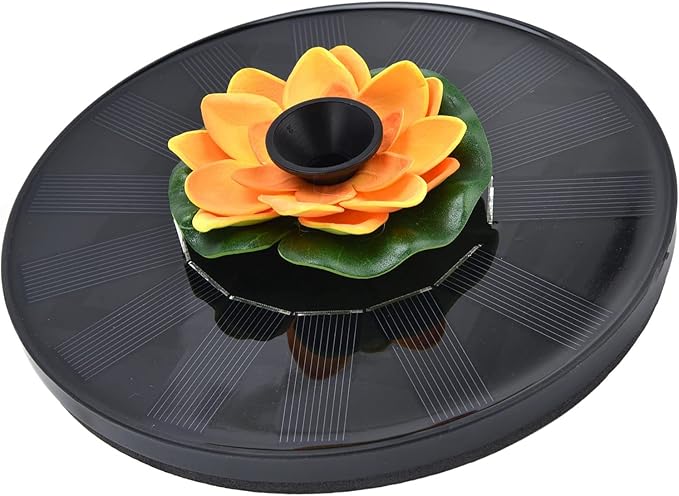 Ymiko Solar Pond Lights, Solar Water Fountain with Convenient Design 4 Spray Solar Fountain, Mini Solar Powered Water Fountain, Water Fountain Floating Solar Fountain for (#1)