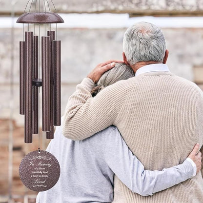 Personalized Sympathy Wind Chimes, Sympathy Gift After Loss of Mom Dad, or Loved One, Memorial Garden Remembering a Loved One Memorial Gifts, Product in USA