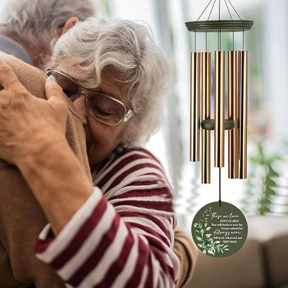 Memorial Wind Chimes, Personalized with Name & Date Keepsake, Sympathy Gifts Wind Chime for Loss of Loved One, 36inch Funeral Windchime Outside, in Loving Memory of Mom/Dad