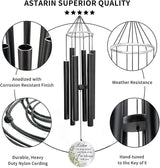 ASTARIN Personalized 30" Memorial Wind Chimes for Outside, Bereavement Gift in Remembrance of a Loved One, Sympathy Gift for Loss of Mother Father Husband, Garden Patio Decor