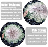 Garden Stepping Stone 5 Pcs Lotus Leaf Garden Path Stones Outdoor Decorative 3D Stepping Stone Patio Yard Ornaments