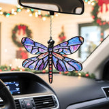 Dragonfly Handmade Resin Suncatchers, Artisan Boho Sun Catcher Stained Glass Effect Dragon Fly Window Hanging Garden Decor, Gift for Mother's Day Mom Grandma Wife Women