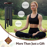 Sunflower Wind Chime with Thank You Quote Important Piece of My Life, Memorial Gift for Mom, Dad, Teacher, Friend or Farewells, 36" Outdoor Sympathy Chimes for Remembrance & Comfort