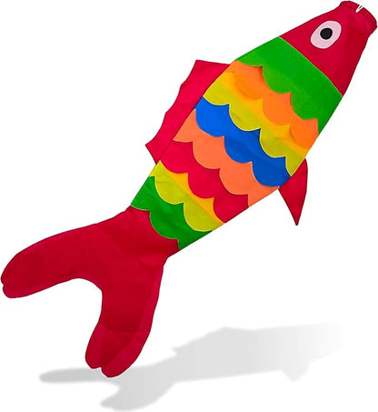 Madrona Brands Colorful Fish Windsock | Durable Outdoor Hanging Decoration | Yard, Garden, Boat, Home | 40-Inch