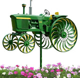 Garden Decor Tractor Wind Sculpture, Tractor Wind Sculpture Garden Decor | Yard Ground Stake Windmill for Front Yard Porch Backyard Lawn Flower Bed Holiday Housewarming