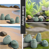 Cute Stone Primitive Man Figurine: Funny Stoneman Statue for Outdoor Decor, Carving Face Garden Home Decoration Fish Tank Ornament - Stone Man C
