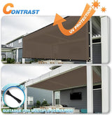 TANG Fence Privacy Screen Brown 8 Feet x 100 Feet Outdoor Shade Cloth with Grommets, 150 GSM Temporary Fence Cover with Zipties Mesh Netting Fences Blockage for Backyard Garden Patio Chain Link