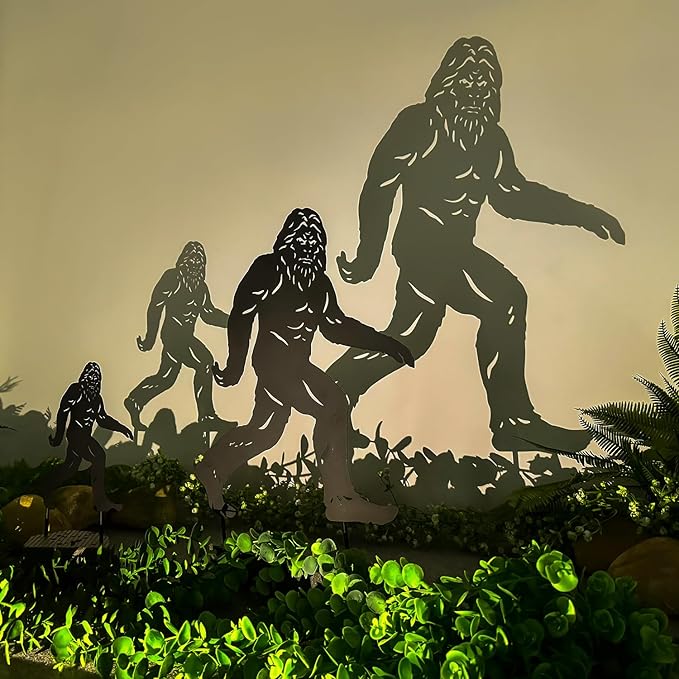 TIGGSY 15.8 inch Bigfoot Metal Outdoor Decor Big Foot Sasquatch Gifts for Men/Women Bigfoot Silhouette Statues for Yard Art, Patio, Lawn, Forests, Garden Decor, Yard Display, Garden Decorations
