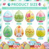 24 Packs 9 Inch Inflatable Easter Eggs Outdoor PVC Inflatable Hanging Eggs Blow Up Easter Egg for Egg Hunts Yard Garden Outdoor Decoration