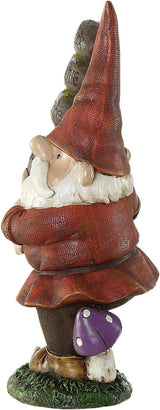 Ivy Home Gnome Statue Outdoor Decor Statue for Garden Decorative, Gnome Carried Stones