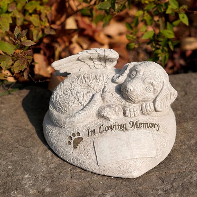 DIY Pet Memorial Stone - Personalized Outdoor Garden Memorial Gift for Loss of Dog, Customizable Keepsake for Pet Lovers(Dog)