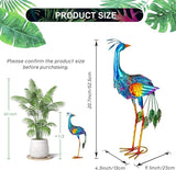 Metal Peacock Garden Decor Outdoor Statue, Peacock Yard Art Sculptures Outside Decoration for Home Patio Lawn Backyard, Gift for Women Moms Grandma