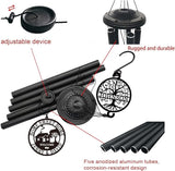 Personalized House Warming Gifts New Home, 37" Black Wind Chimes Housewarming Gifts, New Home Gift Ideas for Women Men Homeowners Couples Family Friends,Outdoor Decor for Patio,Garden,Yard