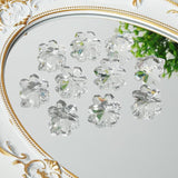 Pack of 20 Clear Crystal Snowflake Crystal Suncatcher - Rainbow Maker Hanging Crystals Prisms for Windows Hanging Ornament Chandelier Crystals Replacement Christmas Home Decor