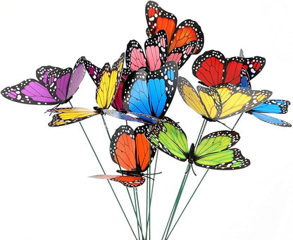 KINGLAKE Butterfly Garden Stakes Yard Planter Colorful Butterfly Garden Ornaments Decorations for Garden Patio Party Decorations 27 Pcs Set