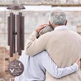 Sympathy Wind Chimes Personalized, Love Doves Wind Chimes for Loss of Loved Dad/Mom, Memorial Gifts Wind Chime, in Loving Memory, Garden Outdoor Decor 36inch (Produced in USA)