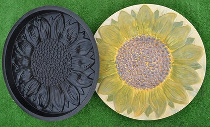 Sunflower Plastic Mold Stepping Stone Garden Path Concrete Plaster #S18