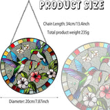 Hummingbird Sun Catcher Stained Glass Window Hanging Hummingbird Decor Gifts Bird Suncatcher for Window Decor Handmade Sun Catcher Decoration for Garden Home Housewarming Gifts