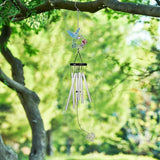 Outdoors Hummingbird Wind Chimes Sympathy Memorial for Loss of Loved One - Soothing Melodic Tones Aluminum Chime Great as a Gift for Your Patio Porch Garden and Backyard (Hummingbird,Heart)