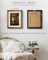 ARPEOTCY Vintage Gold Framed Wall Art, Still Life Interior Cello Paintings, Aesthetic Canvas Prints Artwork with Frame, Classical Victorian Wall Decor for Living Room Bathroom Bedroom 11x14 inch