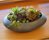 Top Collection Garden Frogs On Long Functional Stone Flower Pot Planter Figurine