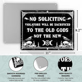 Witchy Bathroom Metal Sign - Dark Humor No Soliciting Signs, Spooky Home Decor Aesthetic Aluminum Rust Free 9" X 11", Pre-Drilled Holes, Weather Resistant