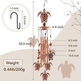 Wind Chimes Outdoor Clearance, Ukulork Sea Turtles Aluminum Tube Windchime with S Hook,Patio Garden Decor, Housewarming Gift.