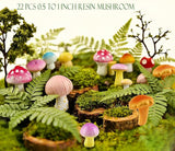 JKanruh 22 Pcs Mini Resin Mushroom Decor,Tiny Mushroom Figurines for Aquarium,Garden Decoration, Bonsai Micro Landscape Craft