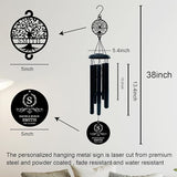 Customized Anniversary Wind Chime ，Personalized Wedding Gift for Couples ，38" Wind Chimes for Anniversary Tree of Life，Unique Present for Him, Her, or Parents - Beautiful Outdoor Decor