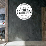 CFC0121316 Metal Garden Sign, Personalized Metal Sign Outdoor Decoration, Exclusive Customized Name Plaque Decoration for Potting Shed, Mom, Grandma, Grandpa