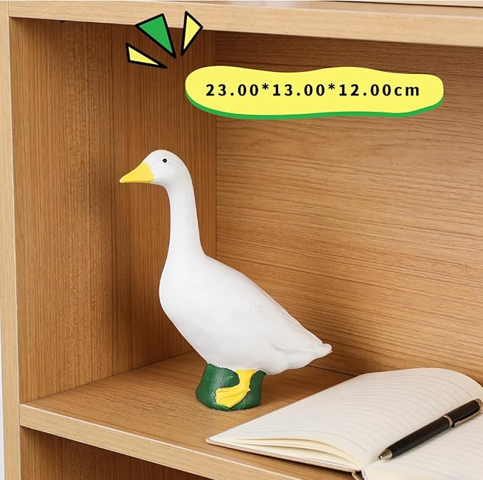 LICAEVEY Goose Statue, Big Resin Large White Goose Garden Lawn Yard Sculpture, Exquisite Craft Goose Figurine Decoration for Indoor and Outdoor