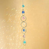 7 Chakra Crystal Suncatcher Pendant Strand with 7 Colored 2Inch Crystal Balls and Gold Loops for ndoor Outdoor Home Garden Decor Birthday Gift