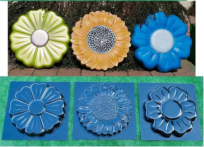 Concrete Mold DIY Sold One Mold Flower Stepping Stone Concrete Cement Mould Garden Path Floral Style (S55)