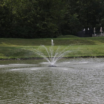 HALF OFF PONDS Floating Fountain, 3/4 HP Pond Aerator, 200 ft Cord, 8,000 GPH Water Pump, 11 Spray Patterns, for Ponds, Lakes & Water Gardens