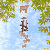 OLYCRAFT Highland Cow Wind Chimes Outdoors Wind Chime Sympathy Memorial Windchime Iron Windchime Memorial Presents Animal Hanging Windbell for Patio Backyard Home Garden Pendant Decoration