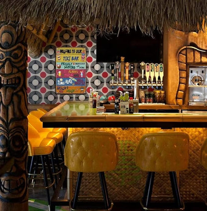 Vintage Welcome to Our Tiki Bar Sign - 8x12 Inches Decorative Sign for Outdoor Use, Perfect for Beach House, Poolside, Party, and Tiki Bar Decor