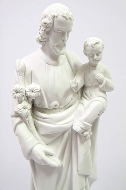 Vittoria Collection 25.5 Inch Saint St Joseph with Child Italian Statue Sculpture Figurine Made in Italy Indoor Outdoor