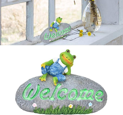 Garden Ornament, Vivid Animal Sculpture Cute Statue Fairy Tale Colorfast Weatherproof for Indoor Outdoor Patio Yard Lawn