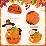 6 Pcs Thanksgiving Scarecrow Yard Stakes Harvest Outdoor Decorations with Stakes for Lawn Garden Porch Thanksgiving Decor Holiday Yard Signs