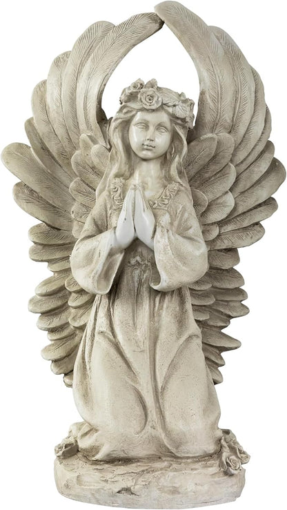 Northlight 15.25" Angel Kneeling in Prayer Outdoor Garden Statue