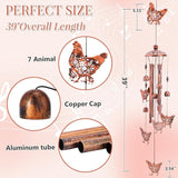 Chicken Wind Chimes for Outside - Metal Windchimes Outdoors, Rooster Gifts for Women/Men, Memorial/Birthday/Housewarming/Festival Gifts, Chimes for Garden Decor Patio Yard Outdoors