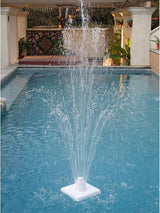Aqua Select Floating Outdoor Pool Fountain | Adjustable Height Up to 16' Feet | Decorative Three Tier Grecian Fountain | for Above Ground or Inground Swimming Pools | Easy to Install | White