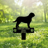 Custom Otterhound Dog Metal Memorial Garden Stake Personalized Pet Grave Marker Name Sign Remembrance Stake Decor Sympathy Dog Loss,Outdoor Statues for Yard Garden Lawn Patio Pathway Grave.