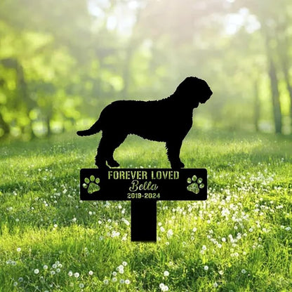 Custom Otterhound Dog Metal Memorial Garden Stake Personalized Pet Grave Marker Name Sign Remembrance Stake Decor Sympathy Dog Loss,Outdoor Statues for Yard Garden Lawn Patio Pathway Grave.