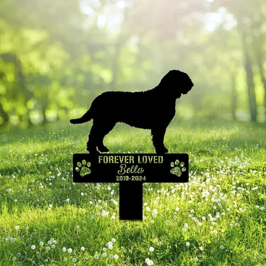 Custom Otterhound Dog Metal Memorial Garden Stake Personalized Pet Grave Marker Name Sign Remembrance Stake Decor Sympathy Dog Loss,Outdoor Statues for Yard Garden Lawn Patio Pathway Grave.