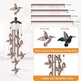 Hummingbird Wind Chimes for Outside,Metal Windchimes,Hummingbird Easter Gifts for Women/Men,Wind Chime Garden Decor Outdoor,Memorial/Housewarming/Birthday/Festival Gifts,Front Yard Decor