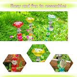 72Pcs Beaded Garden Stakes Kit - DIY Fairy Wand Garden Stake Beads Kit, Fairy Garden Accessories Outdoor for Different Festivals, Garden Stake Decorative Diamond-(Red+Green+Yellow)