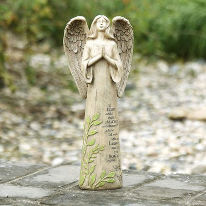 Topadorn Resin Statue Praying Angel Resin Figurines,Collectible Sculptures for Decorative,14" H